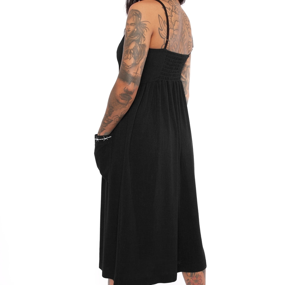 Ebony Button Down Midi Dress - Picture 3 of 13